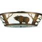 Meyda Lighting Grizzly Bear on the Loose 47" LED Antique Copper Flush Mount Light With Randsburg Rock Idalight Shade