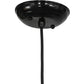 Meyda Lighting Guess Who 16" Mirror Black Pendant Light With Glossy White Shade