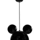 Meyda Lighting Guess Who 16" Mirror Black Pendant Light With Glossy White Shade