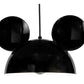 Meyda Lighting Guess Who 16" Mirror Black Pendant Light With Glossy White Shade