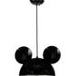 Meyda Lighting Guess Who 16" Mirror Black Pendant Light With Glossy White Shade