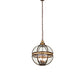 Meyda Lighting Guilloche 21" 4-Light Mahogany Bronze & Gold Matte Pendant Light With Clear Shade Glass