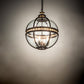 Meyda Lighting Guilloche 21" 4-Light Mahogany Bronze & Gold Matte Pendant Light With Clear Shade Glass