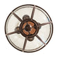 Meyda Lighting Guilloche 21" 4-Light Mahogany Bronze & Gold Matte Pendant Light With Clear Shade Glass