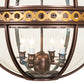 Meyda Lighting Guilloche 21" 4-Light Mahogany Bronze & Gold Matte Pendant Light With Clear Shade Glass