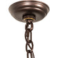 Meyda Lighting Guilloche 21" 4-Light Mahogany Bronze & Gold Matte Pendant Light With Clear Shade Glass