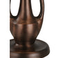 Meyda Lighting Guirnalda 27" 2-Light Mahogany Bronze Table Lamp With Green and Beige Shade Glass