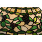 Meyda Lighting Guirnalda 27" 2-Light Mahogany Bronze Table Lamp With Green and Beige Shade Glass