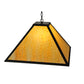 Meyda Lighting Gustav Mission 34" Textured Black Pendant Light With Beige Shade Glass