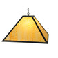 Meyda Lighting Gustav Mission 34" Textured Black Pendant Light With Beige Shade Glass