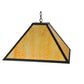 Meyda Lighting Gustav Mission 34" Textured Black Pendant Light With Beige Shade Glass