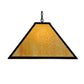 Meyda Lighting Gustav Mission 34" Textured Black Pendant Light With Beige Shade Glass