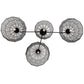 Meyda Lighting Hacienda 96" 4-Light Textured Black Chandelier With Blackened Wicker Shade
