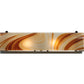 Meyda Lighting Half Cylinder 18" 2-Light Craftsman Brown Wall Sconce With Cognac Swirl Shade Glass