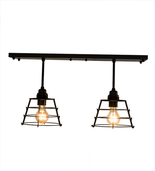 Meyda Lighting Halifax 24" 2-Light Solar Black Island Pendant Light