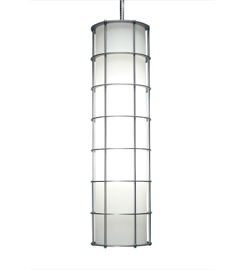 Meyda Lighting Hallette 12" 2-Light Pewter Pendant Light With Statuario Idalight Glass
