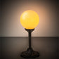 Meyda Lighting Halloween 20" Textured Black Table Lamp With White Glass Orb Shade Glass