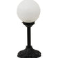 Meyda Lighting Halloween 20" Textured Black Table Lamp With White Glass Orb Shade Glass