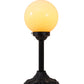 Meyda Lighting Halloween 20" Textured Black Table Lamp With White Glass Orb Shade Glass