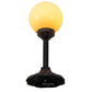 Meyda Lighting Halloween 20" Textured Black Table Lamp With White Glass Orb Shade Glass