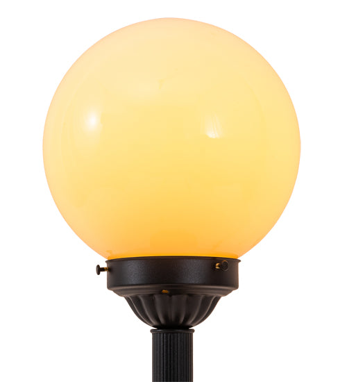Meyda Lighting Halloween 20" Textured Black Table Lamp With White Glass Orb Shade Glass