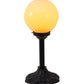 Meyda Lighting Halloween 20" Textured Black Table Lamp With White Glass Orb Shade Glass