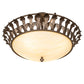 Meyda Lighting Hampton 30" 4-Light Tyler Bronze Semi-flush Mount Light With Creme Carrara Idalight Shade