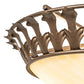 Meyda Lighting Hampton 30" 4-Light Tyler Bronze Semi-flush Mount Light With Creme Carrara Idalight Shade