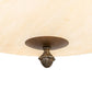 Meyda Lighting Hampton 48" 6-Light Rustic Iron Inverted Pendant Light With Creme Carrara Idalight Shade