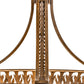 Meyda Lighting Hampton 48" 6-Light Rustic Iron Inverted Pendant Light With Creme Carrara Idalight Shade