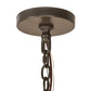 Meyda Lighting Hampton 48" 6-Light Timeless Bronze Inverted Pendant Light With Whitestone Idalight Shade