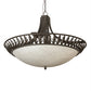 Meyda Lighting Hampton 48" 6-Light Timeless Bronze Inverted Pendant Light With Whitestone Idalight Shade