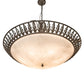 Meyda Lighting Hampton 48" 6-Light Timeless Bronze Inverted Pendant Light With Whitestone Idalight Shade