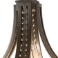 Meyda Lighting Hampton 48" 6-Light Timeless Bronze Inverted Pendant Light With Whitestone Idalight Shade