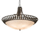 Meyda Lighting Hampton 48" 6-Light Timeless Bronze Inverted Pendant Light With Whitestone Idalight Shade