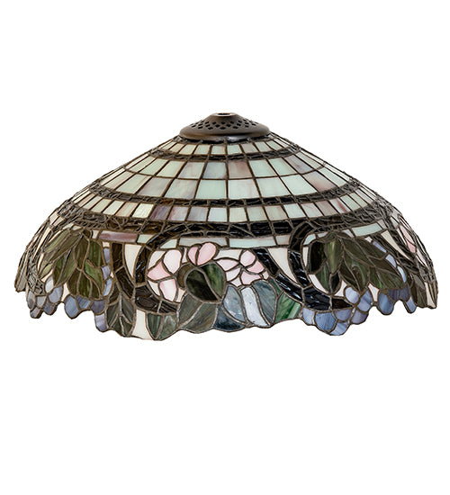 Meyda Lighting Handel Grapevine 15" Multi-Colored Stained Shade Glass