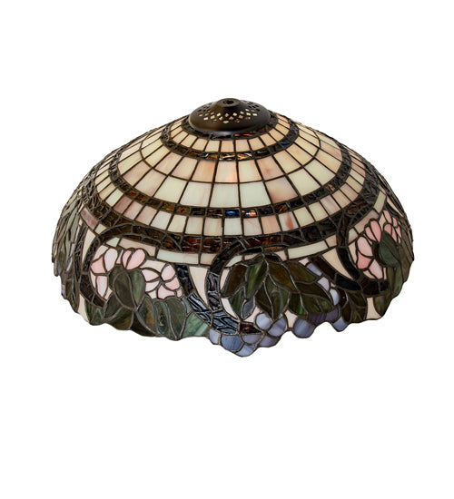 Meyda Lighting Handel Grapevine 15" Multi-Colored Stained Shade Glass