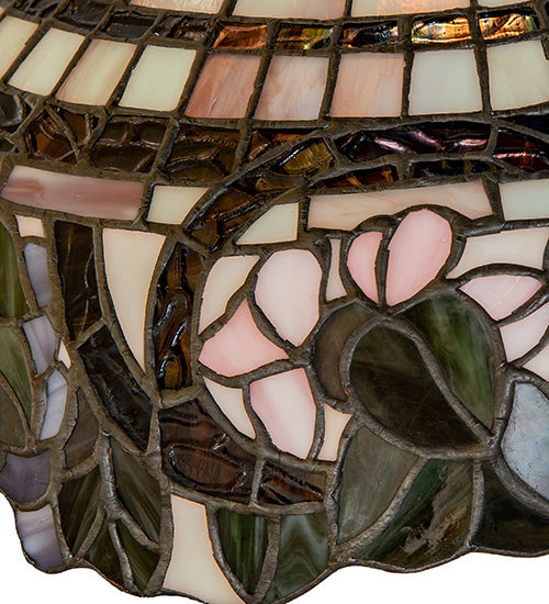 Meyda Lighting Handel Grapevine 15" Multi-Colored Stained Shade Glass