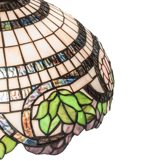 Meyda Lighting Handel Grapevine 18" Multi-Colored Shade Glass
