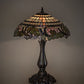 Meyda Lighting Handel Grapevine 20 Mahogany Bronze Table Lamp With Multi-Colored Stained Shade Glass