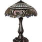 Meyda Lighting Handel Grapevine 20 Mahogany Bronze Table Lamp With Multi-Colored Stained Shade Glass