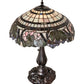 Meyda Lighting Handel Grapevine 20 Mahogany Bronze Table Lamp With Multi-Colored Stained Shade Glass