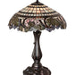 Meyda Lighting Handel Grapevine 20 Mahogany Bronze Table Lamp With Multi-Colored Stained Shade Glass