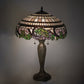 Meyda Lighting Handel Grapevine 26" 2-Light Bronze Table Lamp With Multi-Colored Shade Glass