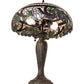 Meyda Lighting Handel Grapevine 26" 2-Light Bronze Table Lamp With Multi-Colored Shade Glass
