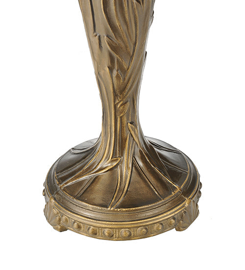 Meyda Lighting Handel Grapevine 26" 2-Light Bronze Table Lamp With Multi-Colored Shade Glass