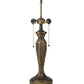 Meyda Lighting Handel Grapevine 26" 2-Light Bronze Table Lamp With Multi-Colored Shade Glass