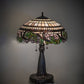 Meyda Lighting Handel Grapevine 26" 2-Light Mahogany Bronze Table Lamp With Multi-Colored Shade Glass
