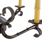 Meyda Lighting Handforged 38" 6-Light Chestnut Island Chandelier With Amber Faux Candlelight