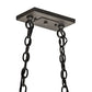 Meyda Lighting Handforged 51" 10-Light Wrought Iron Island Chandelier With Amber Faux Candlelight
